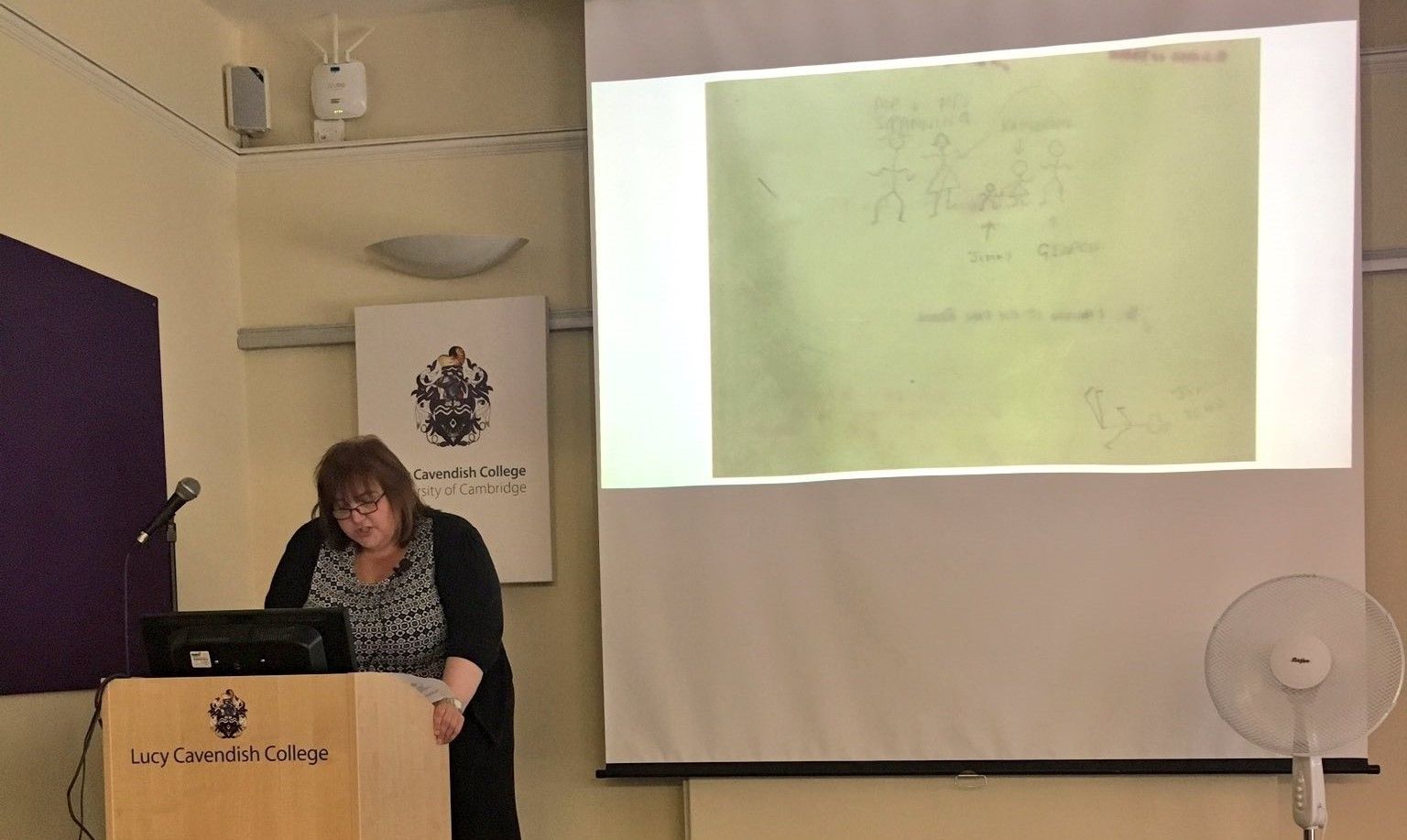 Tina presenting a paper at the Agatha Christie Conference