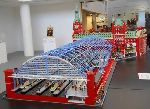 St Pancras Station in Lego
