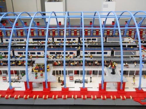 St Pancras Station in Lego
