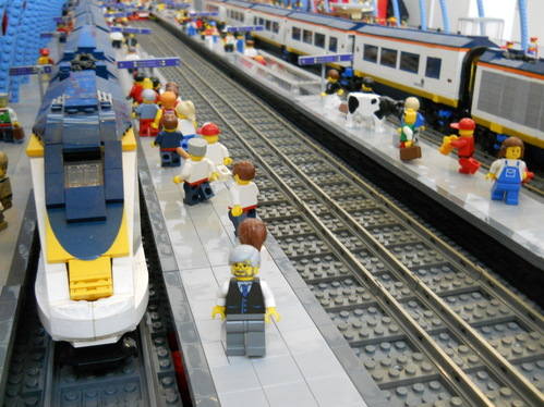 St Pancras Station in Lego