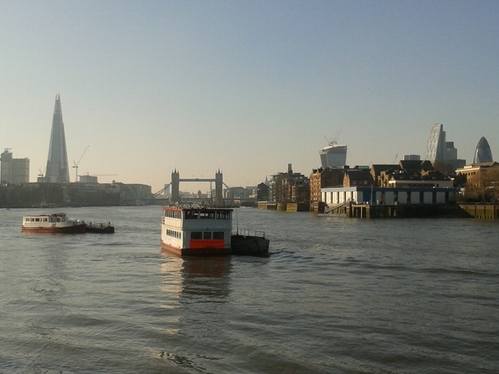 Rotherhithe to Tower Bridge - City Skyline
