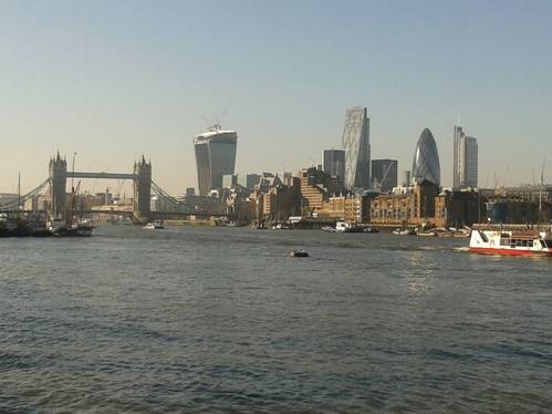 Rotherhithe to Tower Bridge - City Skyline