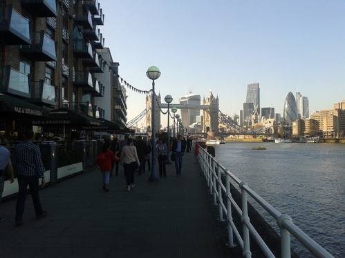 Rotherhithe to Tower Bridge - City Skyline