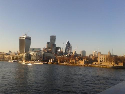 Rotherhithe to Tower Bridge - City Skyline