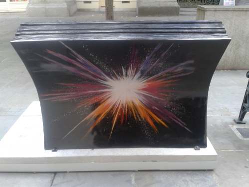 Books About Town - Sit here at your own risk bench