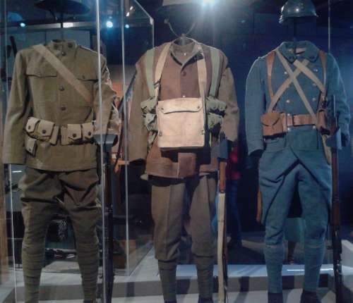 Imperial War Museum London - First World War Galleries - soliders uniforms