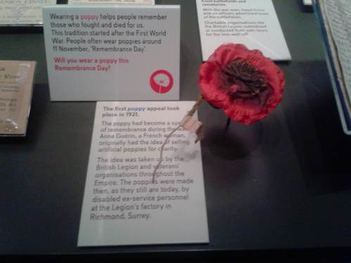 Imperial War Museum London- First World War Galleries - poppy