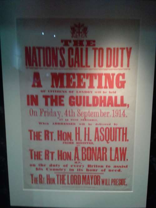 guildhall art gallery - first world war poster