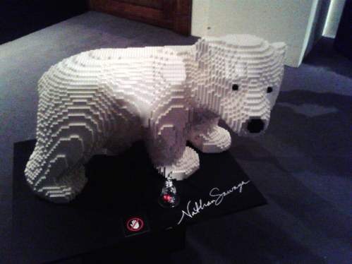 the art of brick - polar bear
