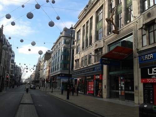Christmas Day in London Oxford Street