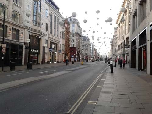 Christmas Day in London Oxford Street