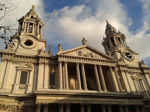Christmas Day in London St Pauls Cathedral