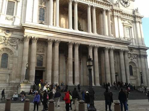 Christmas Day in London St Pauls Cathedral