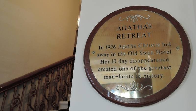 Old Swan Hotel Agatha Christie Plaque